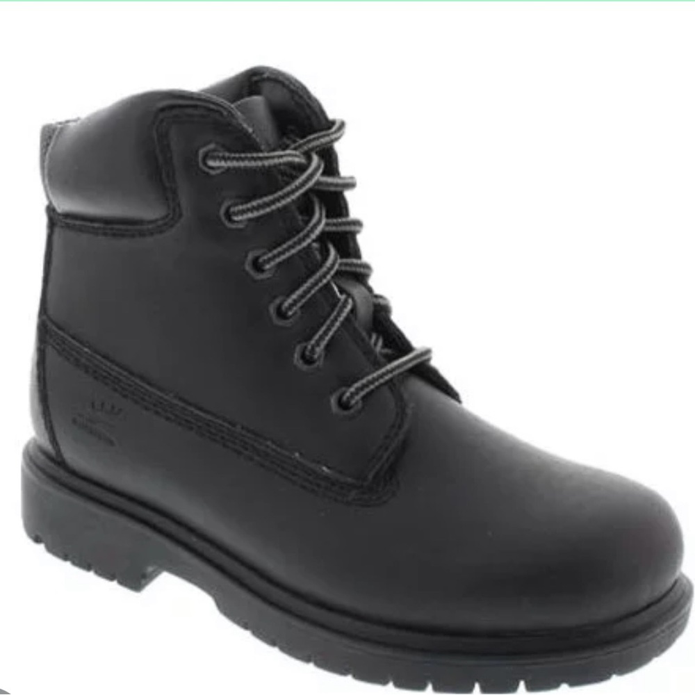 Deer Stags Black Kids Lace-Up Ankle Boots